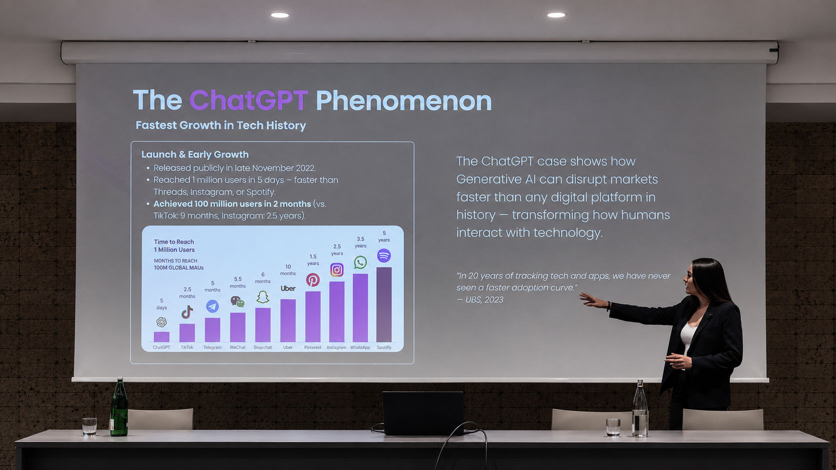 On stage at BNI — decoding the ChatGPT phenomenon.